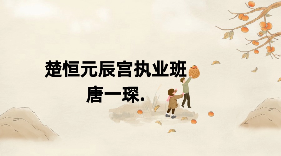 楚恒元辰宫执业班唐一琛