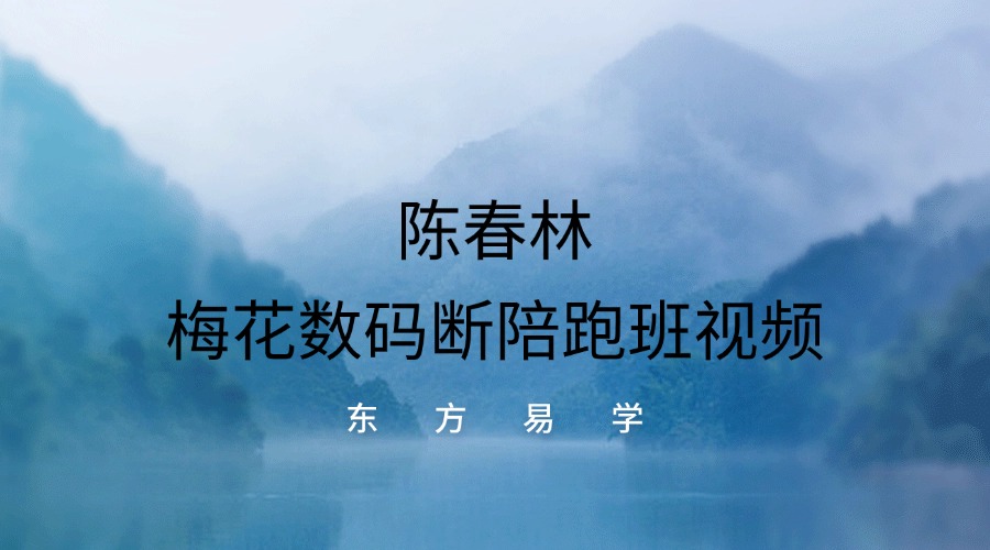 陈春林2024年 赵利华 九纬洪运｜梅花数码断陪跑班视频