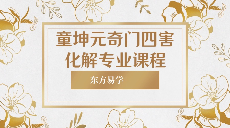 童坤元奇门四害化解专业课程 视频22集 （东方易学）