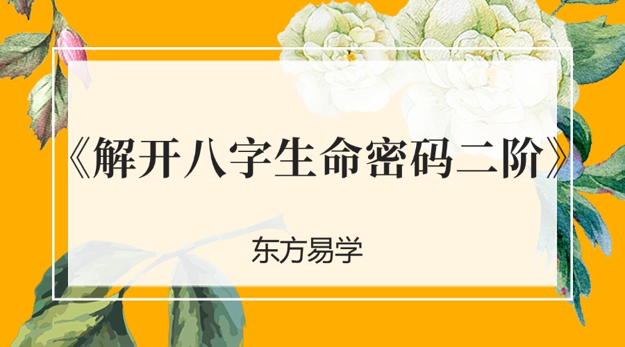 《解开八字生命密码二阶》15集  （东方易学）