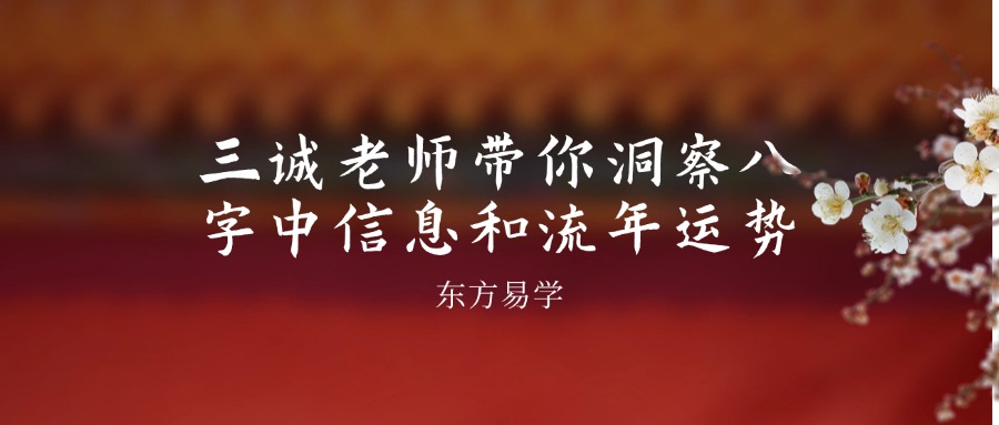 三诚老师带你洞察八字中信息和流年运势 28集视频（东方易学）