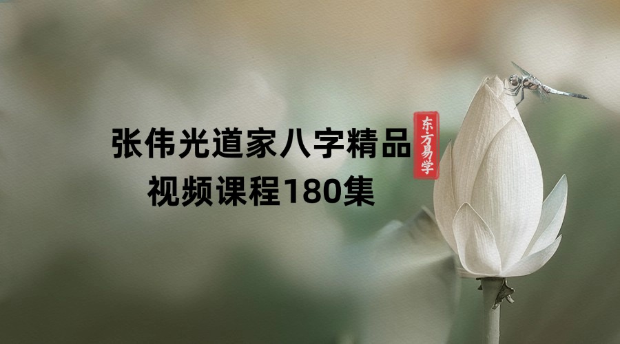 张伟光道家八字精品视频课程180集 百度网盘分享（东方易学）