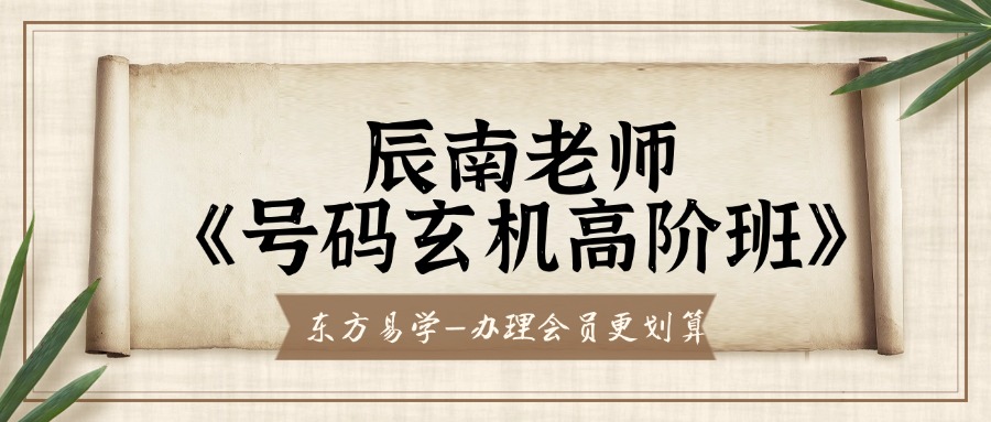 辰南老师《号码玄机高阶班》教学视频37集