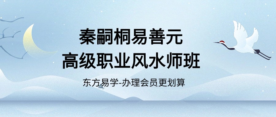 秦嗣桐易善元高级职业风水师班（东方易学）