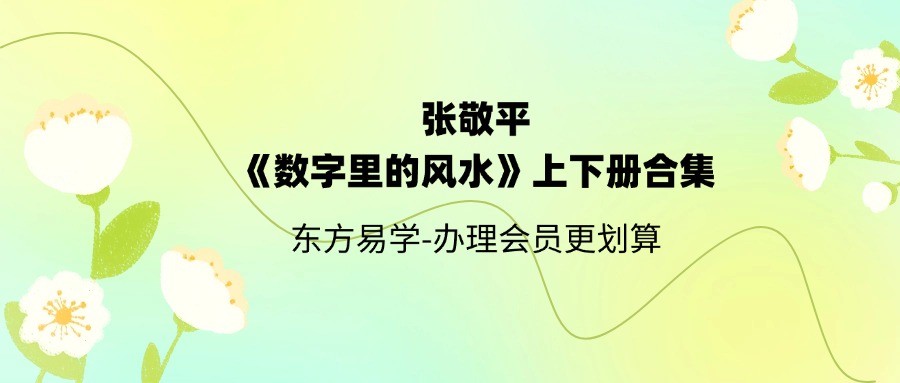 张敬平《数字里的风水》上下册合集