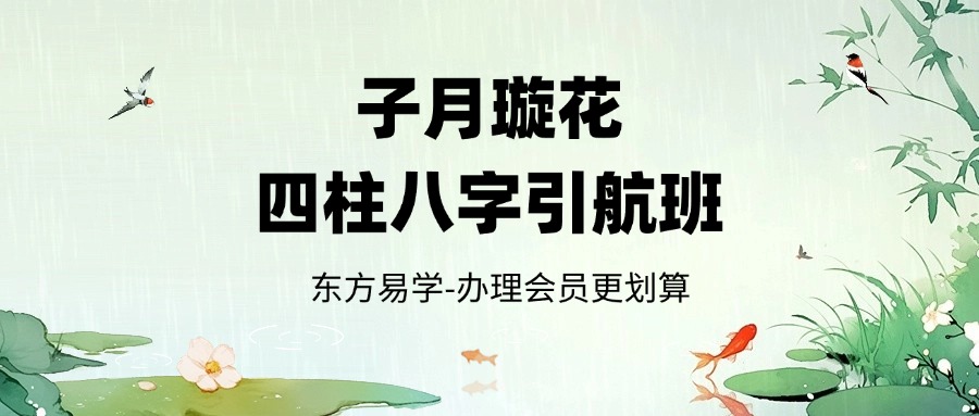 子月璇花 四柱八字引航班：从0开始到精通 全24讲视频课（东方易学）