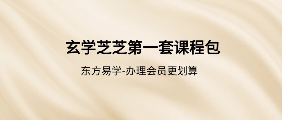 玄学芝芝第一套课程包（东方易学）