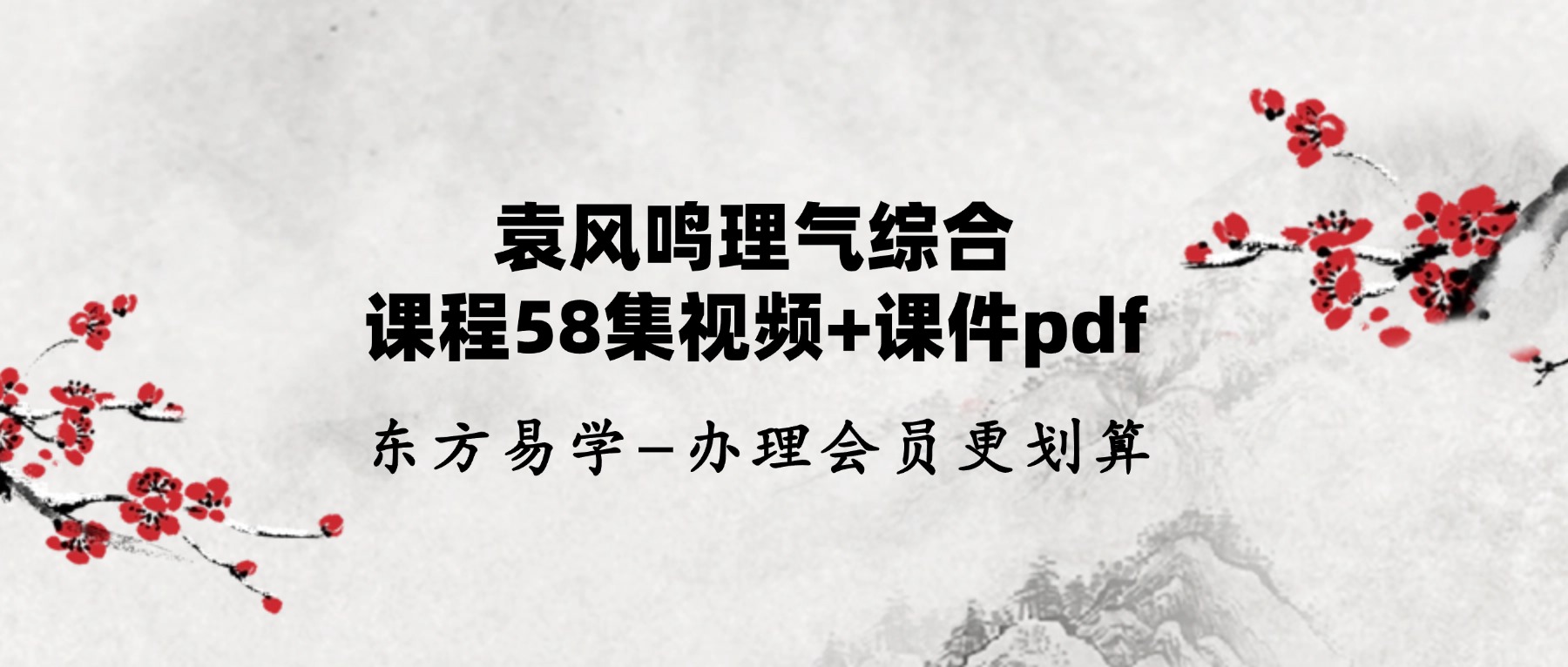 袁风鸣理气综合课程58集视频+课件pdf（东方易学）