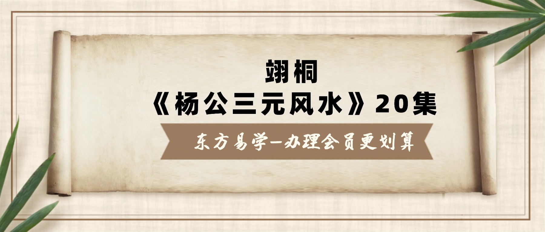 翊桐《杨公三元风水》20集（东方易学）