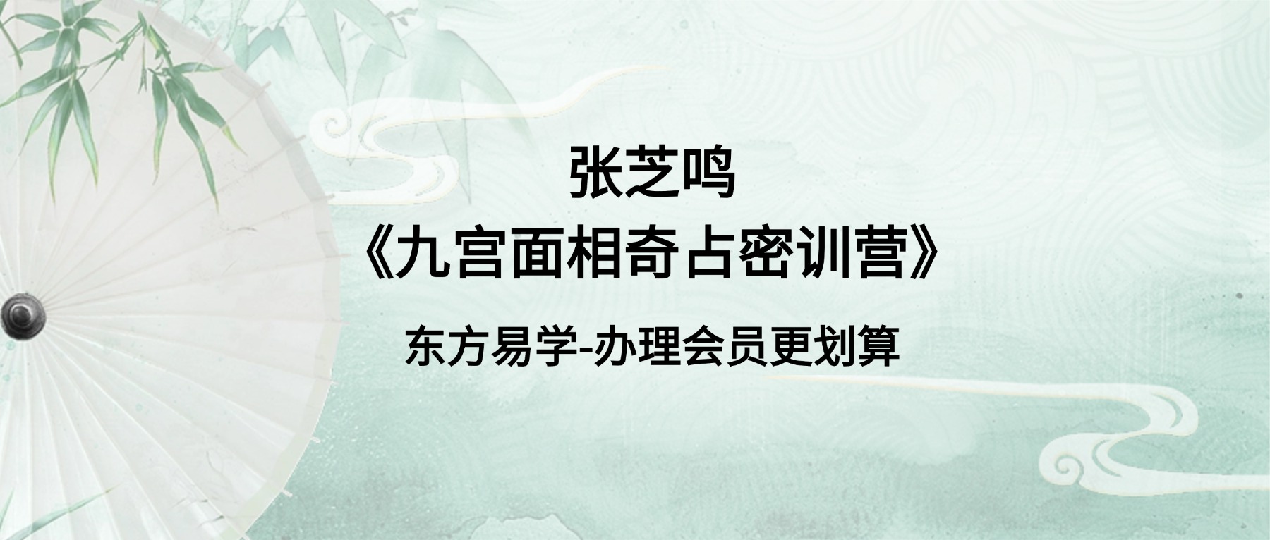张芝鸣《九宫面相奇占密训营》视频15集