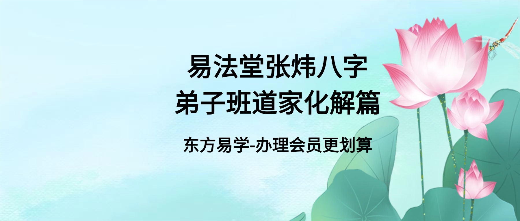易法堂张炜八字弟子班道家化解篇视频14集（东方易学）
