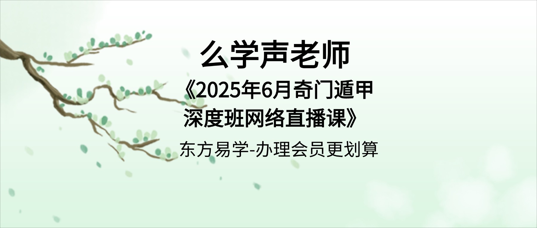 么学声老师《2025年6月奇门遁甲深度班网络直播课》高清视频28集视频课（东方易学）