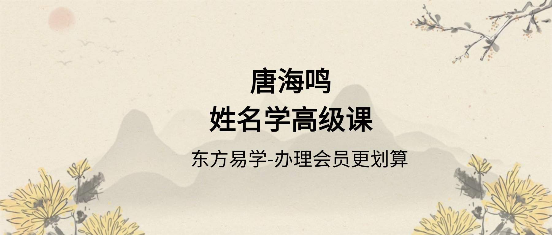 唐海鸣姓名学高级课视频15集（东方易学）