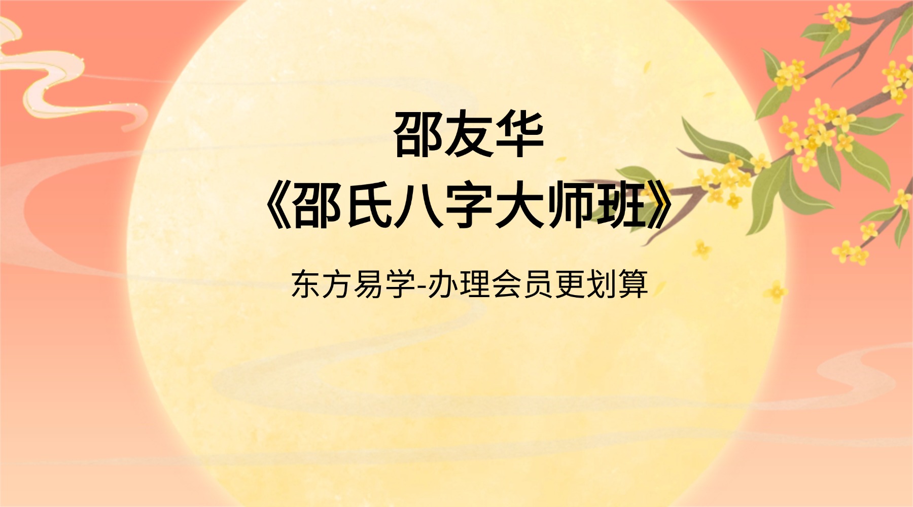 邵伟华弟弟–邵友华《邵氏八字大师班》8月线下课程12.5小时 视频5集（东方易学）