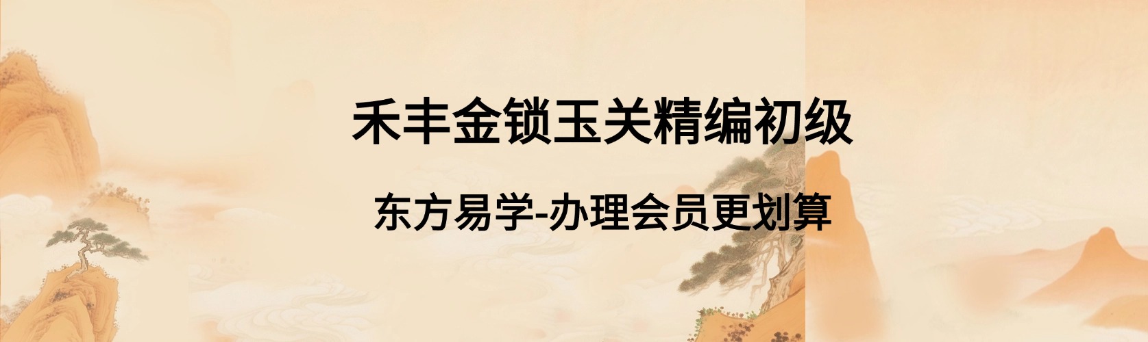 禾丰金锁玉关精编初级课程视频8集（东方易学）